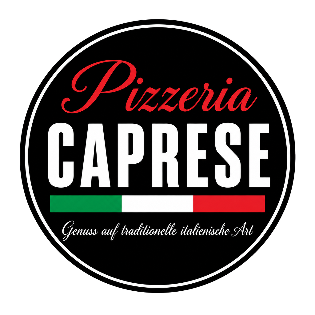 Pizzeria Caprese – Logo mit italienischer Tricolore